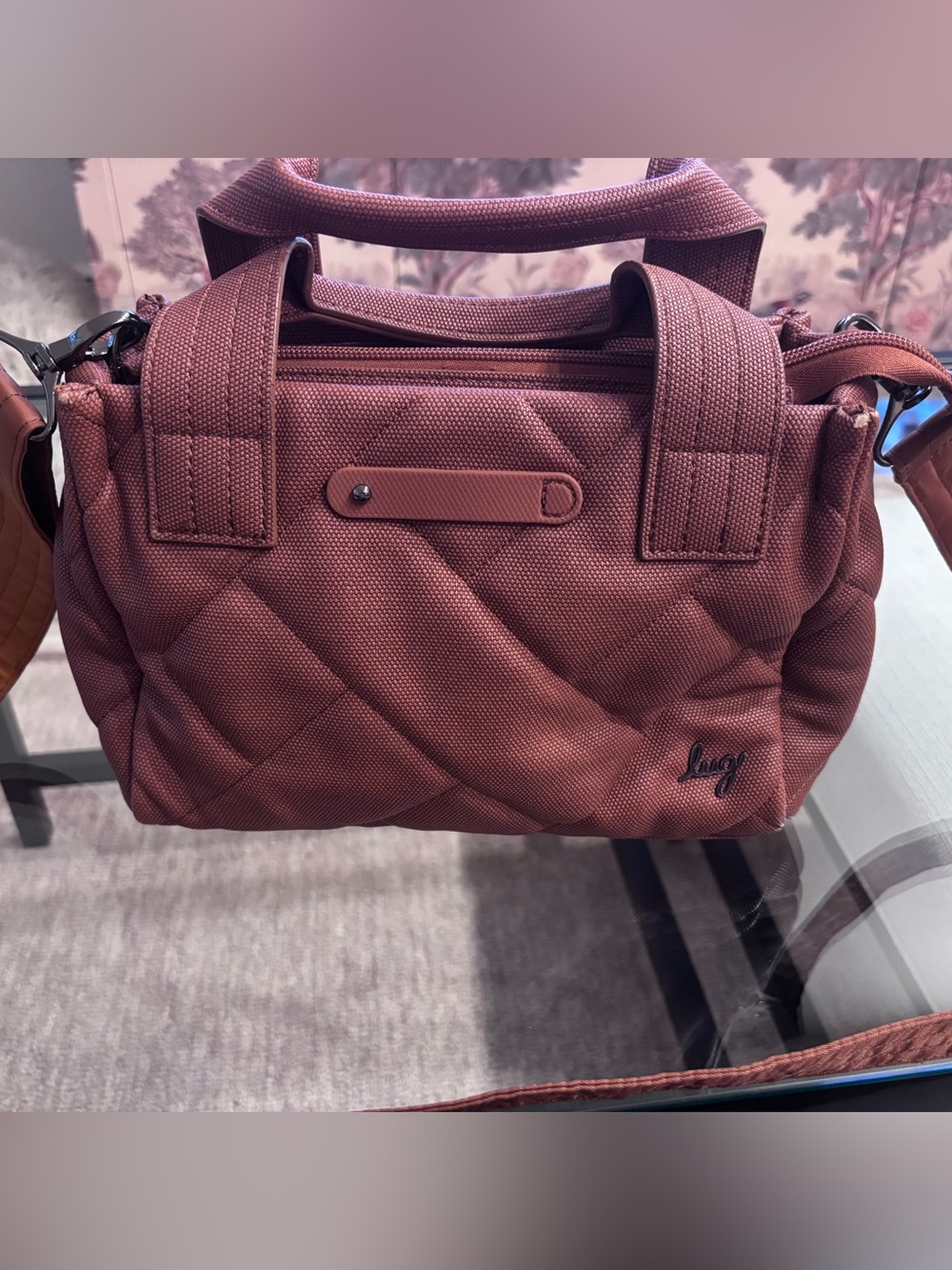 lug Quilted Mini Duffel - Rosewood
